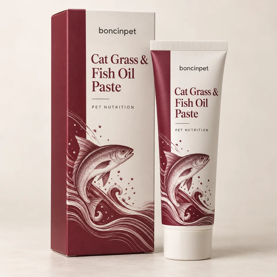 Cat Grass & Fish Oil Paste